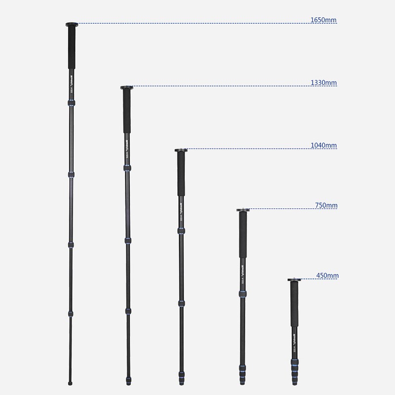 Telescopic Adjustable Portable Aluminium Alloy Photography DSLR Camera Camcorder Monopod