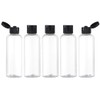 5-Pack 3.4oz Travel Bottles - Clear Dispenser Containers with Flip