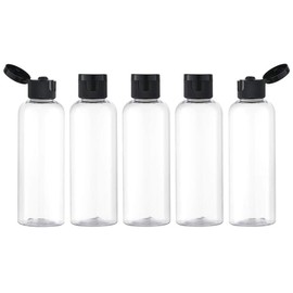 5-Pack 3.4oz Travel Bottles - Clear Dispenser Containers with Flip Cap for Convenient and Portable Travel Size Cosmetics