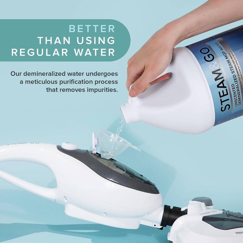 Steam and Go Unscented Demineralized Water - Cleaning Solution for