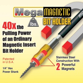 IVY Classic 45838 1/4 x 23" Mega-Magnetic Bit Holder, Impact Plus, 1/Card