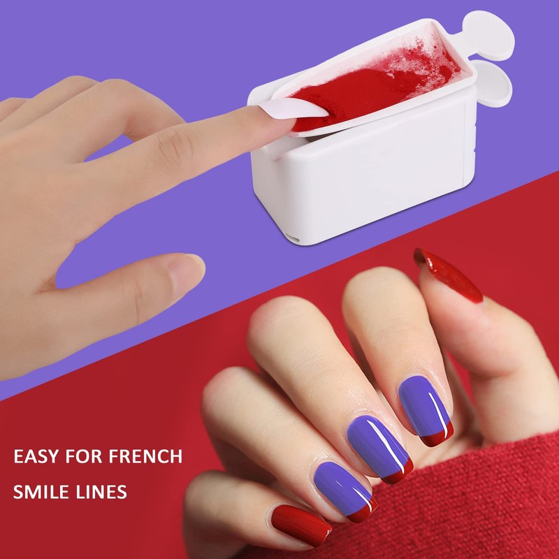 MWOOT Nail Dip Dipping Powder Recycling Tray System, French Nail