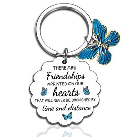 UIWIHHP Friendship Gifts for Women Best Friend Birthday Gifts for Friends Bestie Sister Cute Butterfly Keychain Gifts for Best Friend Unique Valentines Day Gifts for Her Long Distance Keyring