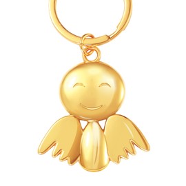 Angel Of Smile,Metal Keychain,Car Key Pendant,Key Chain Charm,A Gift To Comfort And Encourage Hope And Healing., Gold, Small