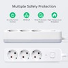 Aigostar 3-Way Power Strip with Switch, Multiple Socket with Child