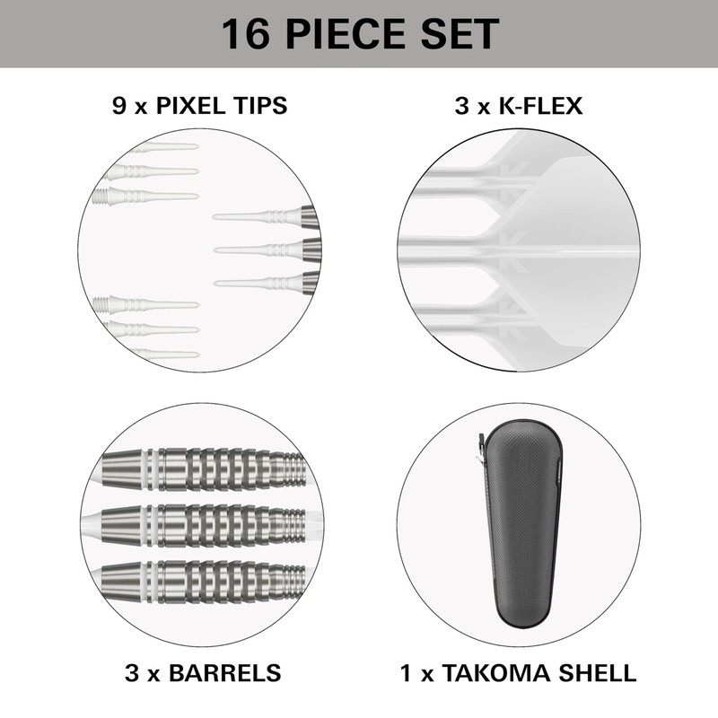 TARGET COLOURS GEN4 WHITE 90% 19G 2BA SOFT TIP DARTS