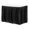 MECCANIXITY 1 Pack Black Plastic Table Skirts, 29 in x