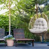 MQK Thick Egg Chair Cushion Replacement, Button Tufted Outdoor Swing