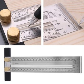 T-Rolls Precision Marking Rollers Type T Stainless Steel Hole Gauge Scribing Gauge with Automatic Pencil 200mm/300mm/400mm (200mm)
