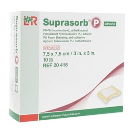 SUPRASORB P PU-Schaumv.7,5x7,5cm selbstkl.20416, 10 St