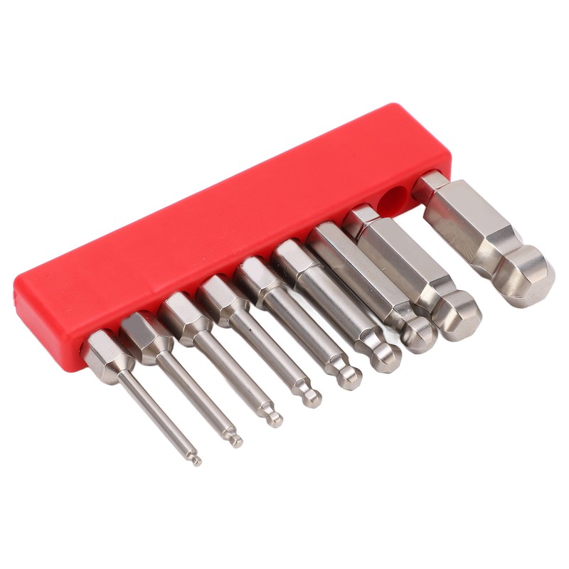 9pcs Hex Screwdriver Bit Set Rustproof S2 Steel Magnetic Ball
