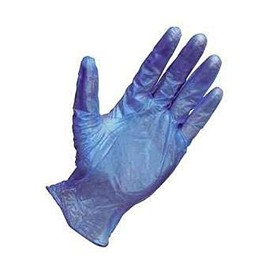 Box of 100 Powder Free Soft Vinyl Disposable Gloves (by Unigloves) - Choice of Clear or Blue (Clear, XL - Extra Large)