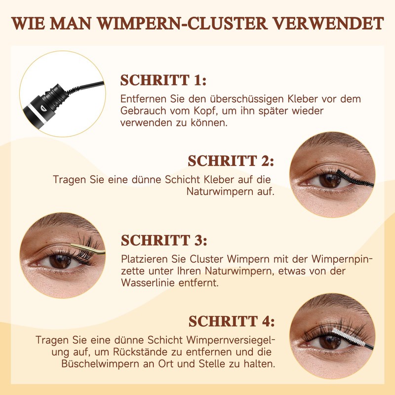 QUEWEL Lash Cluster Pack of 60, Mixed Eyelash Clusters 10-16