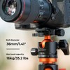 K&F Concept 36mm Metal Tripod Ball Head 360 Degree Rotating