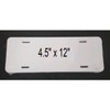 License Plates Online White Dye .025 Aluminum Blank 1/2 Size - 10 pk