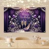 Saoplasa Birthday Backdrop 71 x 43 Inch Happy Birthday Purple