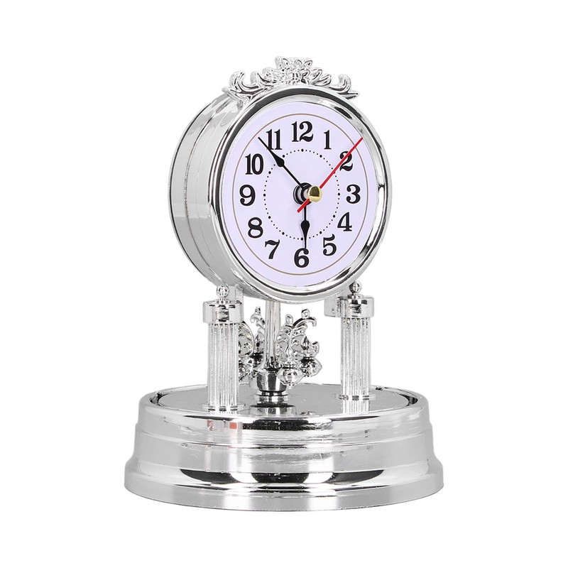 Desk Clock European Style Quiet Environment Internal Rotation Home Decoration