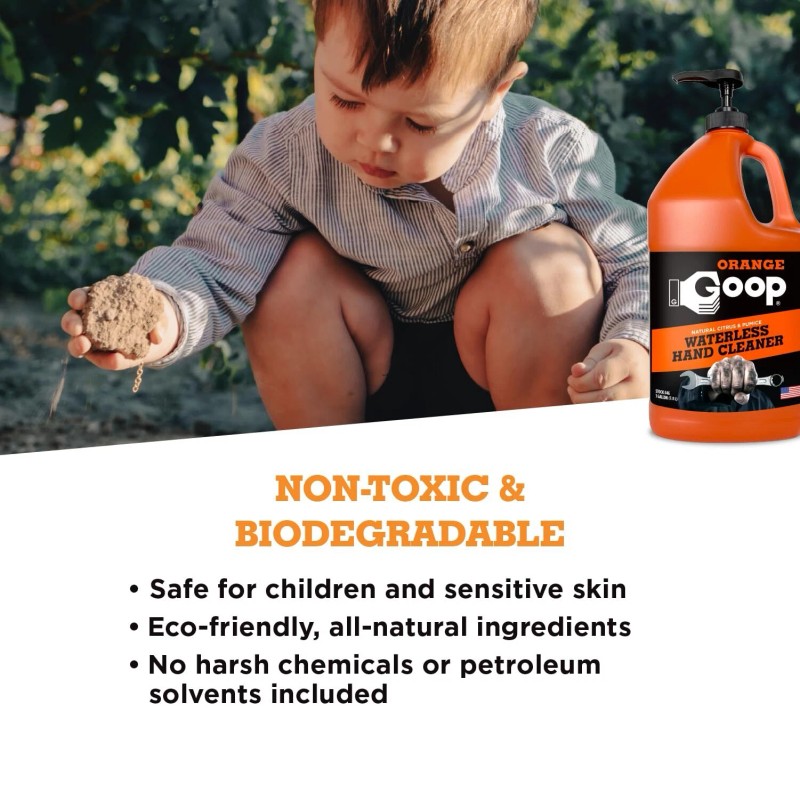 GOOP Orange Goop Hand Cleaner Liquid with Pumice 128 Fl