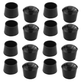 50 PCS 1 inch Round Chair Leg Tips Caps, CBTONE Anti-Slip Black Rubber Table Feet Covers Chair Leg Protectors
