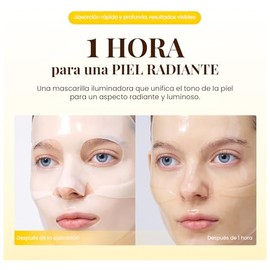 EQQUALBERRY Mascarilla Facial en Lámina Collagen Mask - Coreana Iluminadora con Colágeno y Niacinamida, Hidratante para Brillo Facial