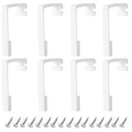 TonGass (8-Pack, White RV Curtains Holder for Camper Windows Side Curtain Hold Down Plastic Window Covering Hardware RV Curtain Track Clips RV Accessories for Inside RV Windows Curtains Clips