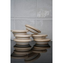 Jartastix 60mm Small Beech Wood Lids for Weck Canning Jars | Fits 080, 755, 760, 762, 902, 763, 764, 766, 905, 975, 995 (60mm // 2 Pack)