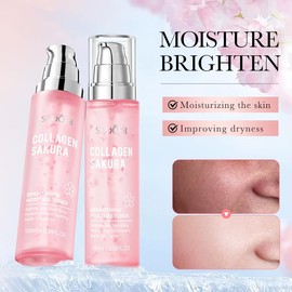 Sakura Collagen Brightening Moisture Toner, 100ml, Hydrating, Moisturising, Soothing