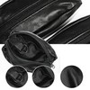 SystemsEleven Mens Ladies Black Real Leather Coin Pouch Wallet Zipper