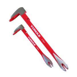 TUMAX 2-Piece Nail Puller Set, 12” Pry Bar, 8” Mini Crowbar with Cats Paw Nail Remover, High Carbon Steel Crowbar Tool for Home Remolding & Woodworking