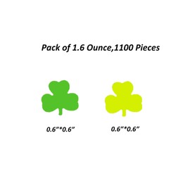 Confetti St. Patrick's Day Confetti Shamrocks Green Party Table Scatter Sequin Sprinkles or DIY for Lucky Clover Party Supplies (Clover 3 Leaf 14MM)
