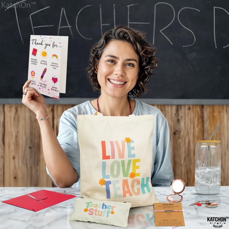 KatchOn Teacher Gift Bag Set with Grow
