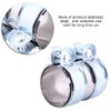Exhaust Pipe Clamp, Stainless Steel Turbo Exhaust Band Clamp, Silencer,