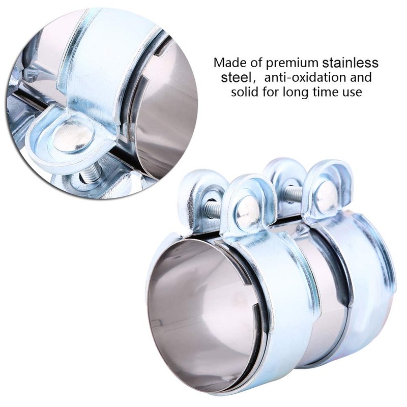 Exhaust Pipe Clamp, Stainless Steel Turbo Exhaust Band Clamp, Silencer,