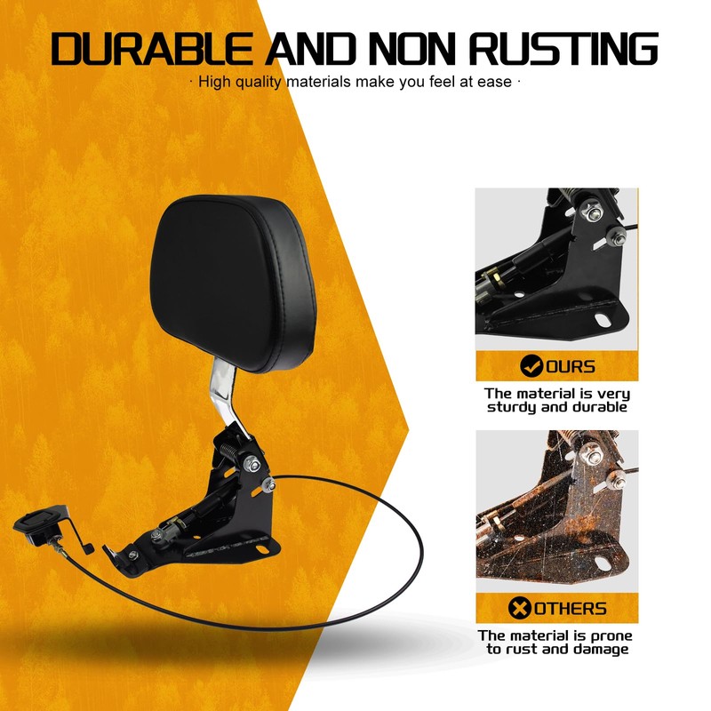 Adjustable Driver Backrest with Mount Rider Sissy Bar Fit for