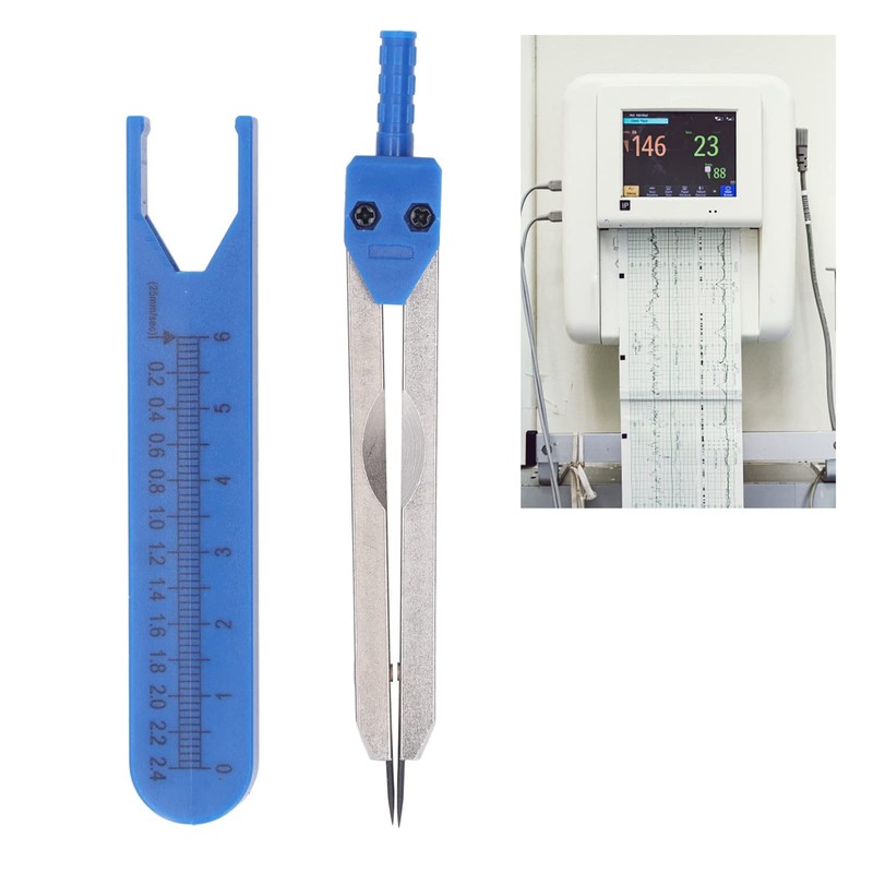 Telituny Medical Vernier Caliper, ECG Caliper, 0-2.4 Inch Stainless Steel