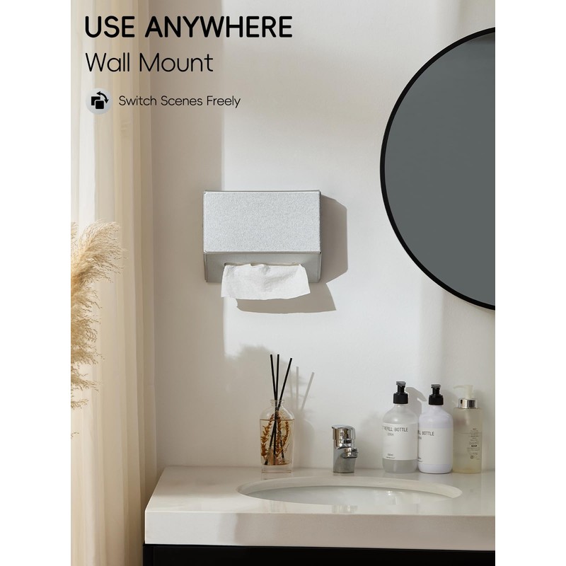 Cloudever Hand Towel Box Cover Holder, No Drill Installation &