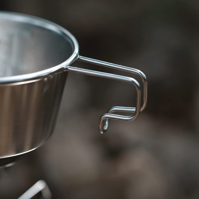 Camping Moon S360-SG-2P Camping Cup, Stainless Steel, Shell Cup, Lid