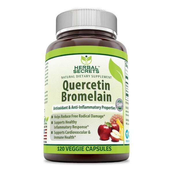 Herbal Secrets Quercetin With Bromelain 120 Cápsulas Sabor Sin Sabor