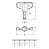 Ganter Normelemente Wing Screw GN 633-55-M8-40-DSG, Pack of 4, Wing