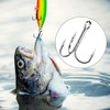 Silver Treble Fishing Hook Triple Barbed Hook Strong Round Bend