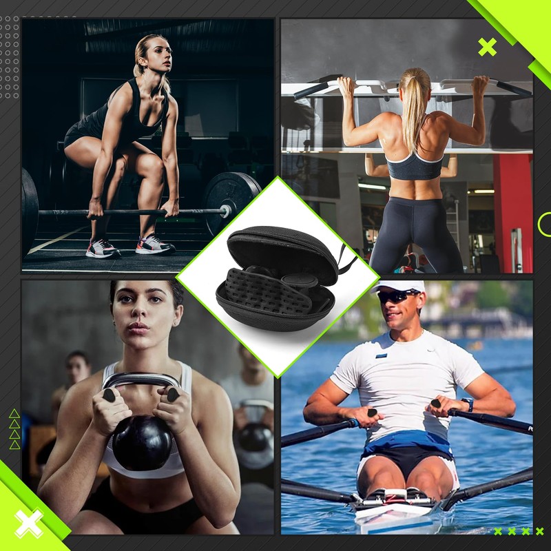 LTFIOON 1 Pair Anti Slip Workout Grips, Ergonomic Rubber Gym