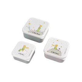 Le Petit Prince Petit Day - Set of 3 Lunch Boxes for Kids - Small, Medium, Large - Stackable with Each Other - Polypropylene