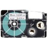 カシオ ラベルライター ネームランド 純正 テープ 18mm XR-18X-5P-E 透明に黒文字 5本