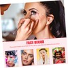 Baluue 5pcs Flatback Pearl Stickers Face Beauty Stickers for Makeup