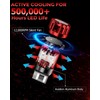 7443 W21/5W Red LED Brake Tail Light Bulbs, No Hyper