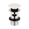 ENKI, W60, Pop Up Basin Waste with Ceramic Cap Round