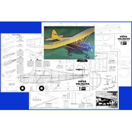 Sterling Model Airplane Plans (RC-UC): Piper Tri-Pacer 44" Scale for .049-.10