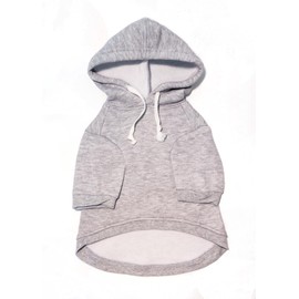 Sudadera con capucha suave y cómoda para perro, varios colores, talla XXS a XXL, sudaderas cómodas y versátiles para perros (S, gris claro)