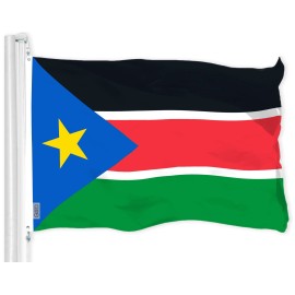 G128 South Sudan South Sudanese Flag 3x5 Ft LiteWeave Pro Series Printed 150D