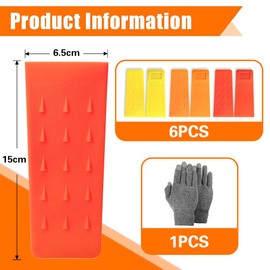 Plastic Felling Wedge, Pack of 6 Chainsaws, Felling Wedge, 6 Inch Splitting Wedge Plastic for Wood, Lumberjack Accessories, Tools, Forestry Wedges Plastic, Tree Wedges Plastic for Controlled Felling